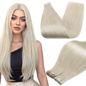 Extensions de cheveux Full Shine 22 pouces modèle blond blanc
