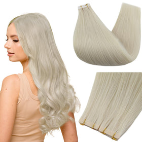 Extensions de cheveux Full Shine 24 pouces blonde glacée, vue de face