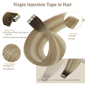 Extensions de cheveux Full Shine en blond cendré sur un modèle
