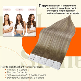 Extensions de cheveux Full Shine en châtain clair, application facile