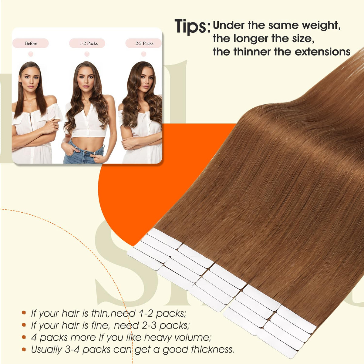 Extensions de cheveux Full Shine en couleur Ginger Copper sur un modèle