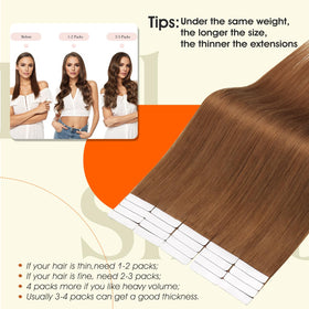 Extensions de cheveux Full Shine en couleur Ginger Copper sur un modèle