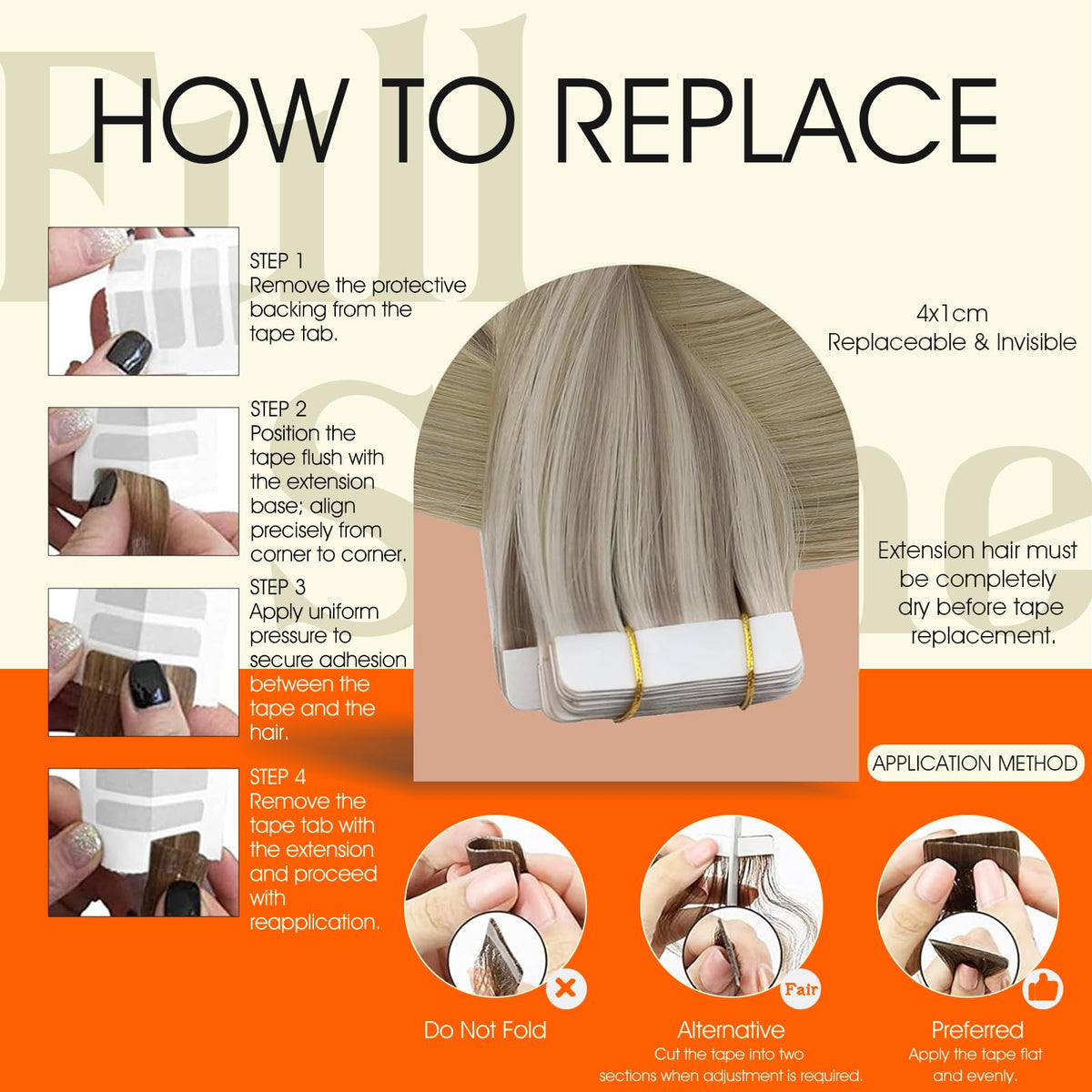 Extensions de cheveux Full Shine en différentes couleurs