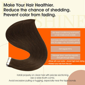 Extensions de cheveux Full Shine en paquet avec dimensions