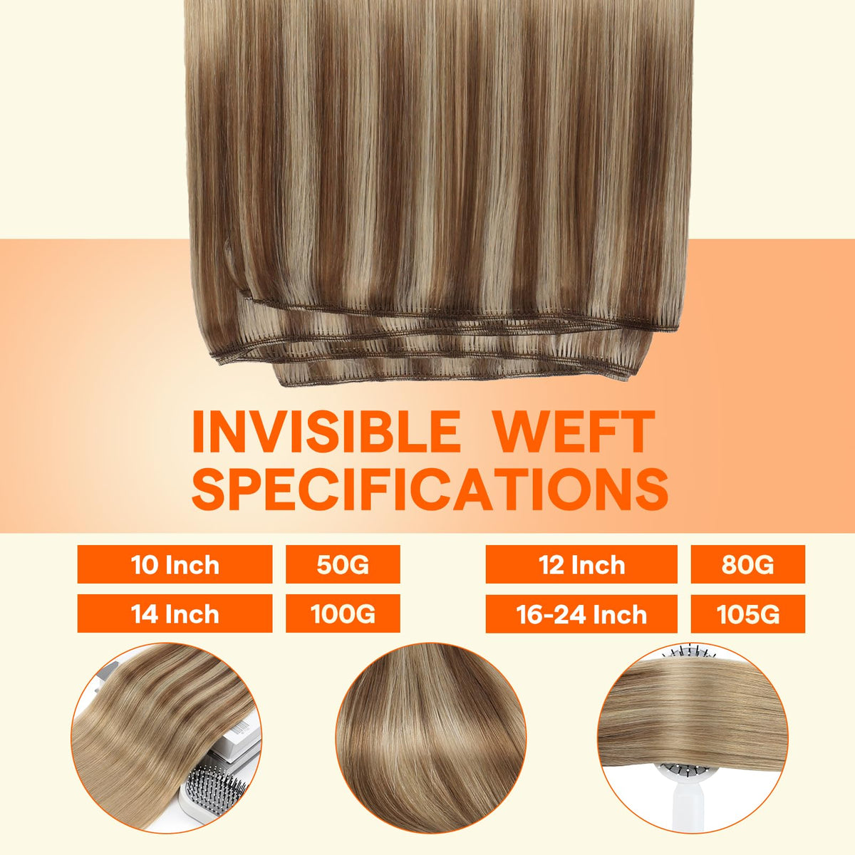 Extensions de cheveux Full Shine en paquet, dimensions 14x14x3,3 cm