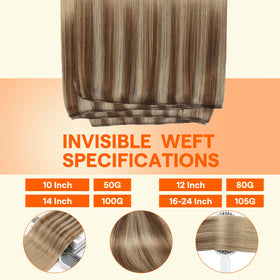 Extensions de cheveux Full Shine en paquet, dimensions 14x14x3,3 cm