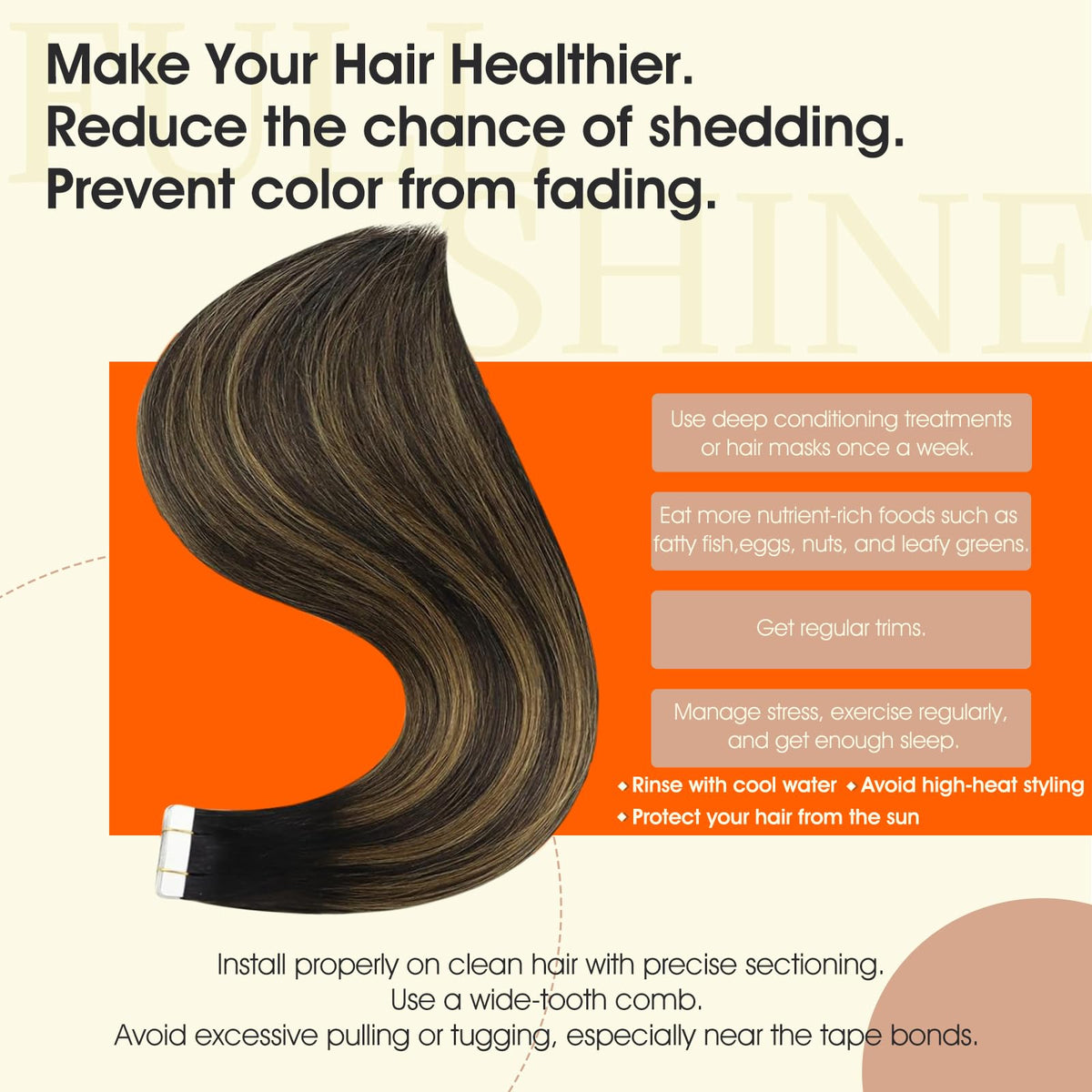 Extensions de cheveux Full Shine en usage quotidien