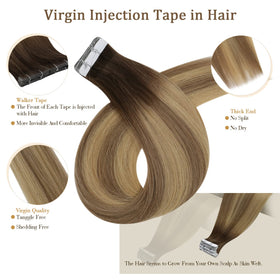 Extensions de cheveux Full Shine installées sur cheveux naturels