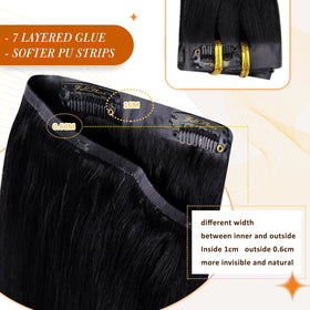 Extensions de cheveux Full Shine installées sur cheveux naturels