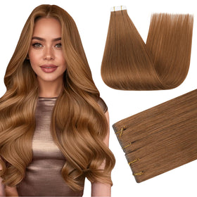 Extensions de cheveux Full Shine Invisi Edge 20 pouces couleur Ginger Copper, vue avant