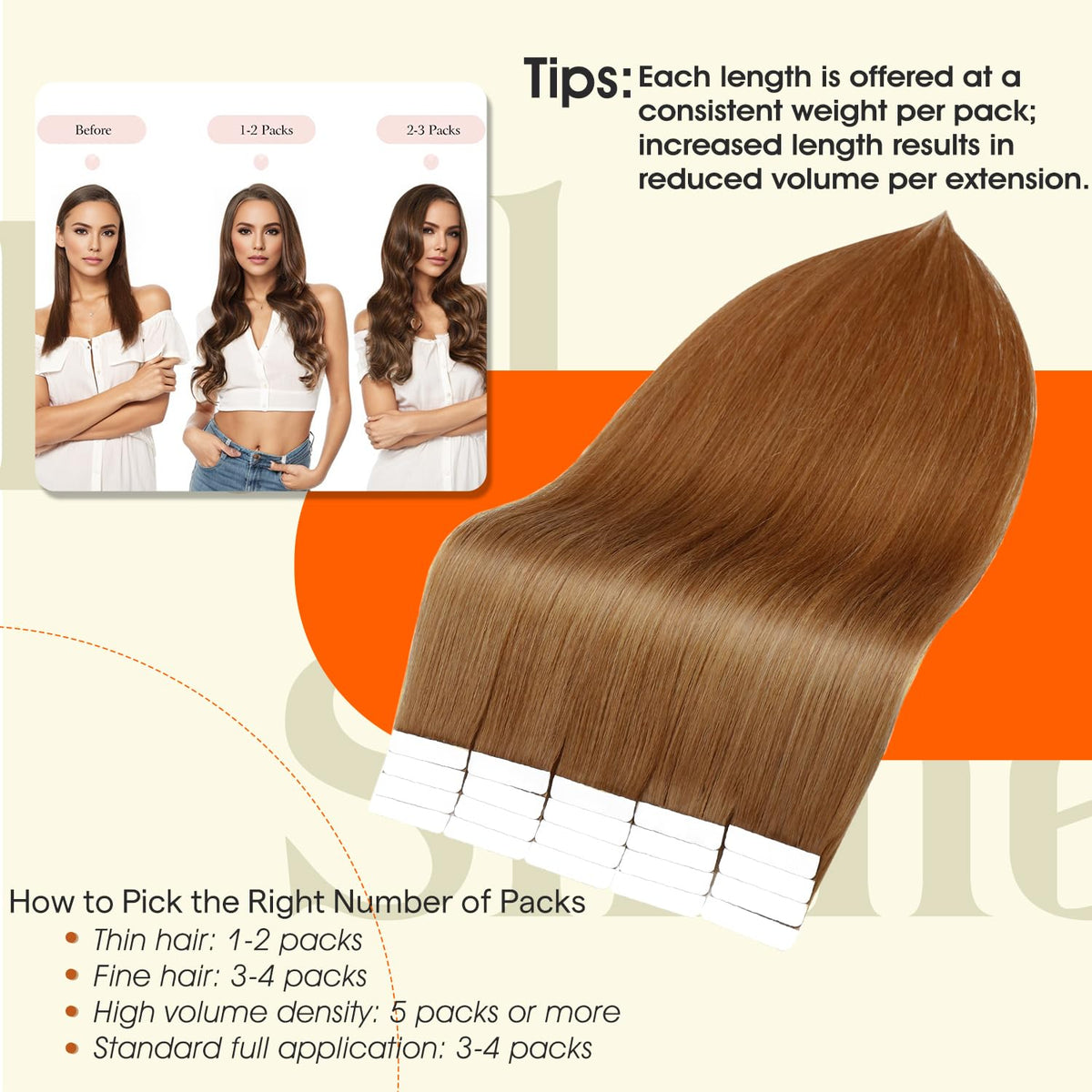 Extensions de cheveux Full Shine montrant la texture