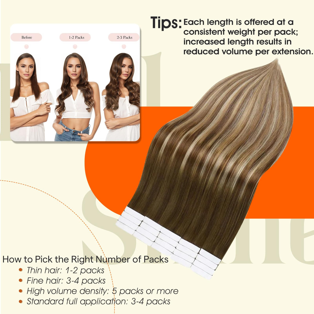 Extensions de cheveux Full Shine montrant la texture douce