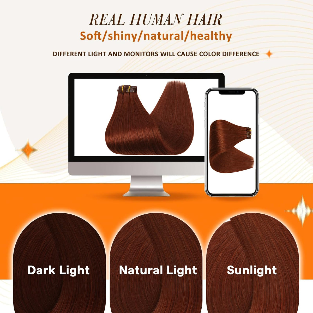 Extensions de cheveux Full Shine montrant la texture douce
