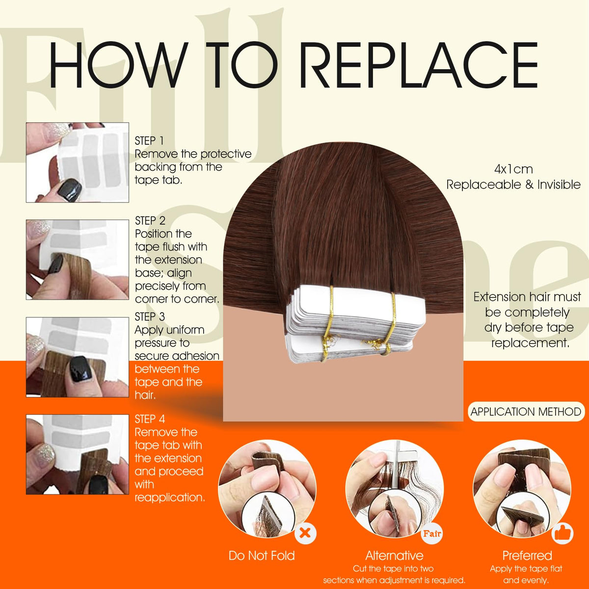Extensions de cheveux Full Shine montrant la texture douce et naturelle