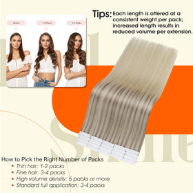 Extensions de cheveux Full Shine montrant la texture soyeuse