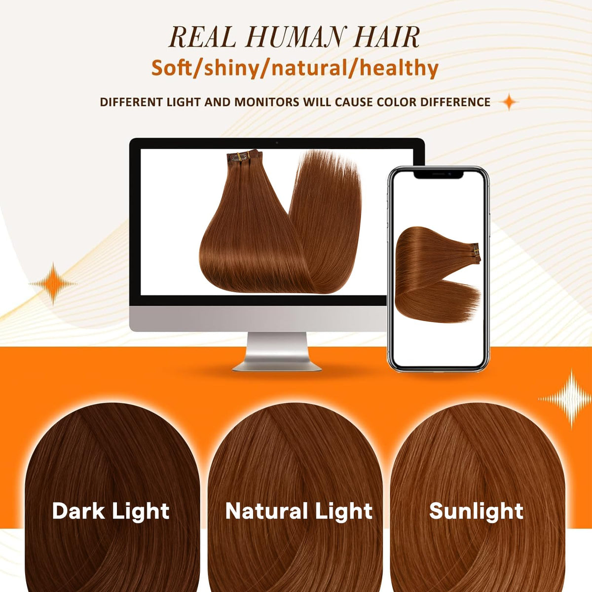 Extensions de cheveux Full Shine montrant leur texture douce