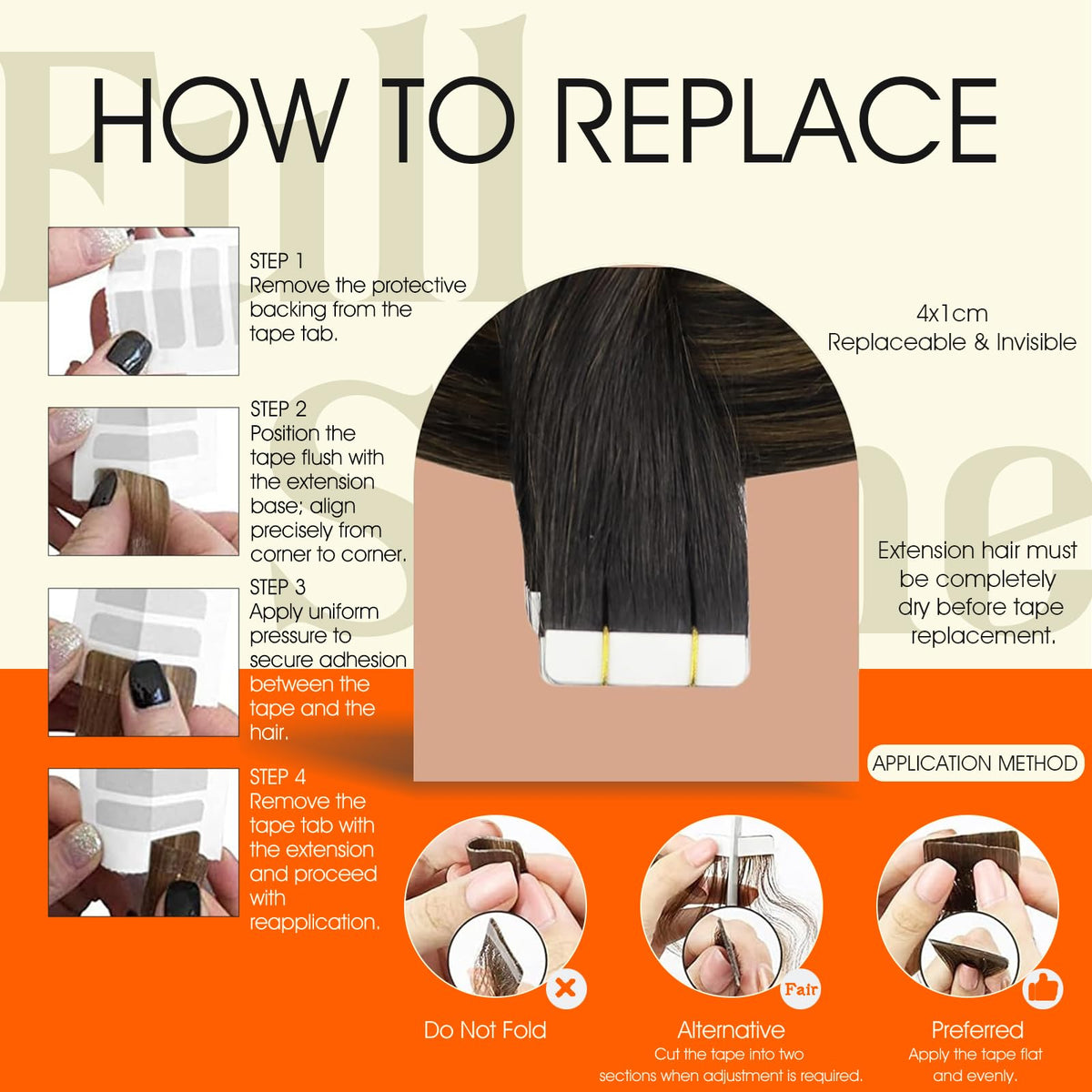Extensions de cheveux Full Shine montrant leur texture soyeuse