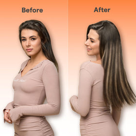 Extensions de cheveux Full Shine portées avec un look naturel