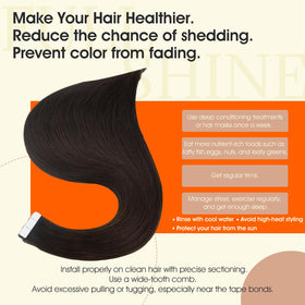 Extensions de cheveux Full Shine posées sur un mannequin