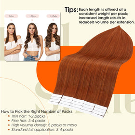 Extensions de cheveux Full Shine posées sur un modèle