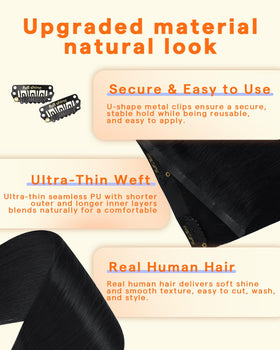 Extensions de cheveux Full Shine posées sur un support
