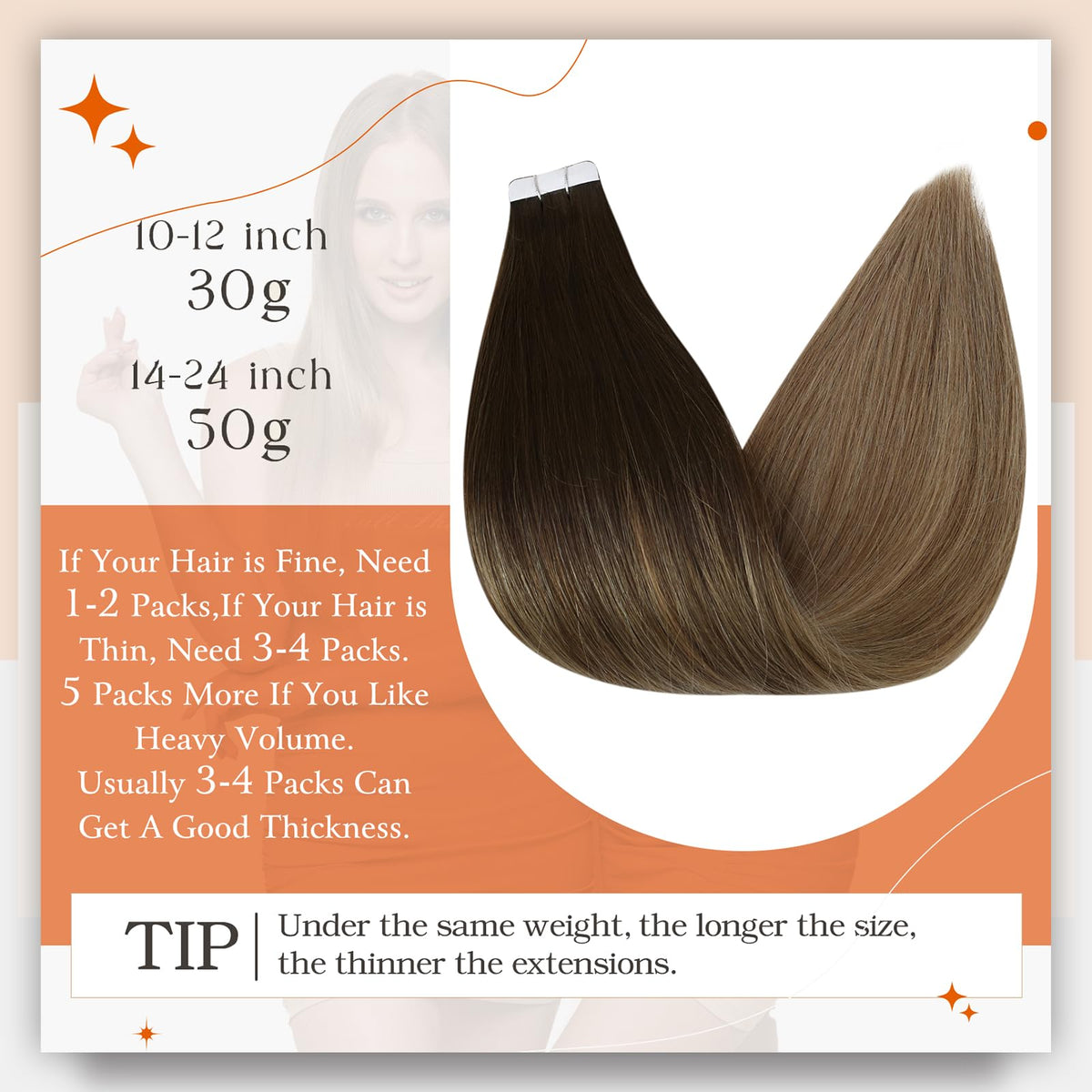 Extensions de cheveux Full Shine posées sur une surface