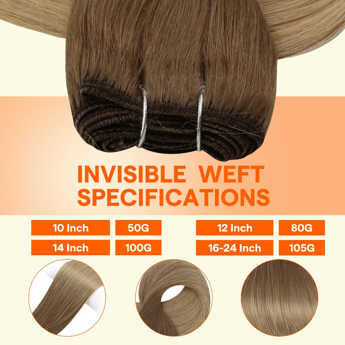 Extensions de cheveux Full Shine posées sur une table, montrant leur couleur ombre