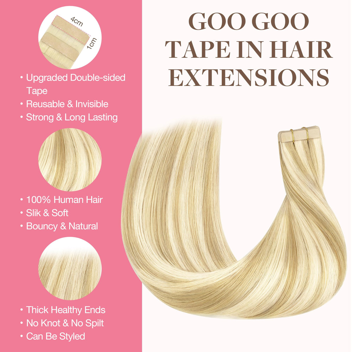 Extensions de cheveux GOO GOO 10 pièces dans leur emballage