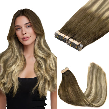Extensions de cheveux GOO GOO 10 pouces couleur châtaigne et blonde