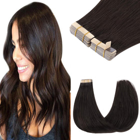 Extensions de cheveux GOO GOO 10 pouces, couleur marron foncé, vue avant