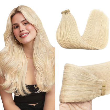 Extensions de cheveux GOO GOO 12 pouces blond platine 613R vue de face
