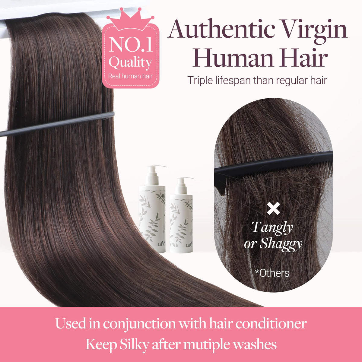 Extensions de cheveux GOO GOO 14 pouces, emballage et contenu