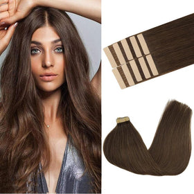 Extensions de cheveux GOO GOO 14 pouces marron chocolat, vue avant