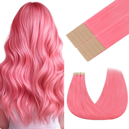 Extensions de cheveux GOO GOO 16 pouces rose clair vue de face