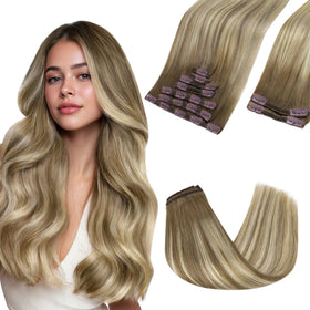 Extensions de cheveux GOO GOO 18 pouces Caramel Latte Mocha vue avant