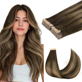 Extensions de cheveux GOO GOO 18 pouces couleur balayage chocolat caramel