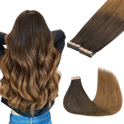 Extensions de cheveux GOO GOO 18 pouces couleur chocolat vue de face