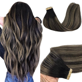 Extensions de cheveux GOO GOO 18 pouces couleur noir à blond clair