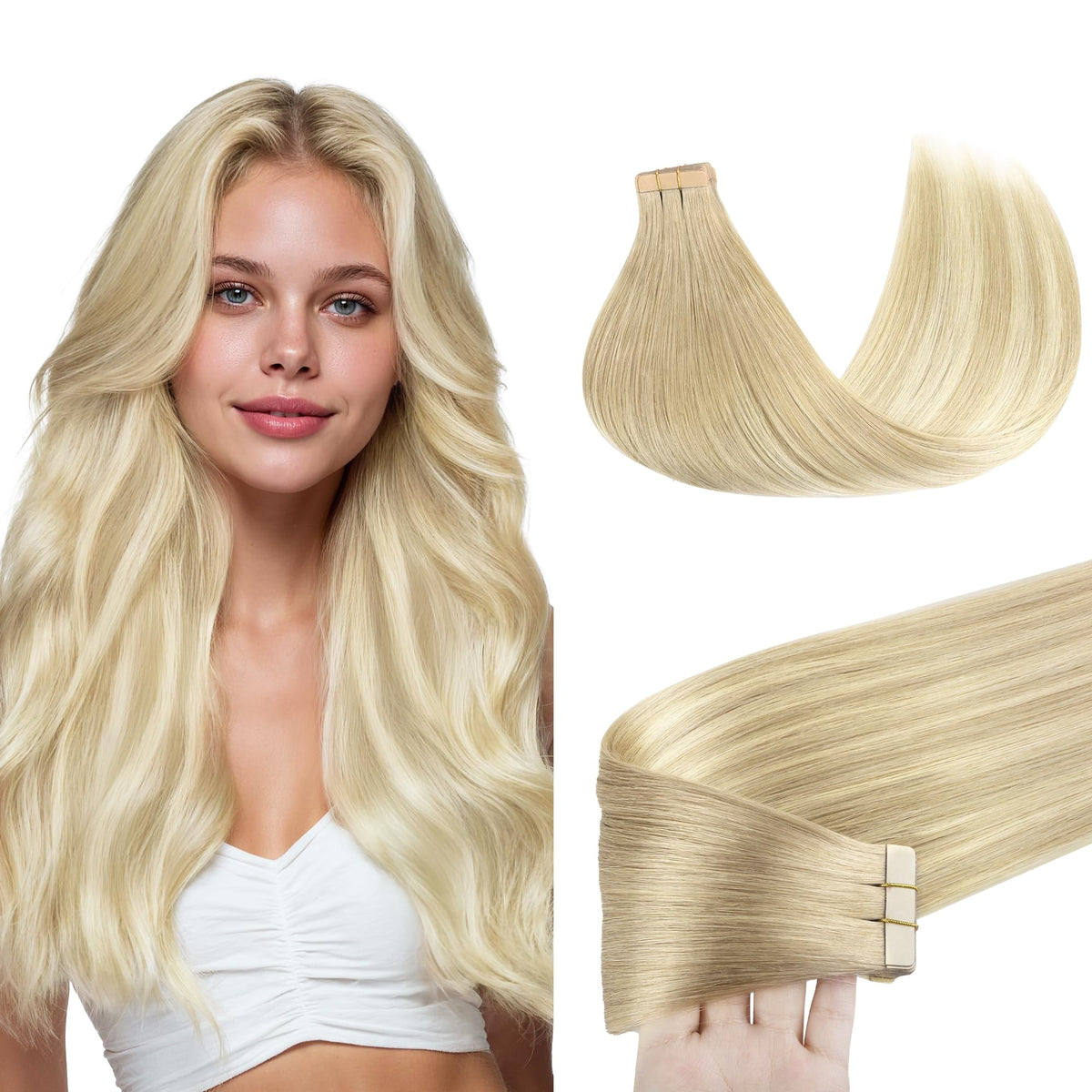 Extensions de Cheveux GOO GOO 18ET90A devant avec texture douce