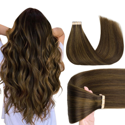 Extensions de cheveux GOO GOO 20 pouces avec reflets marron sucre