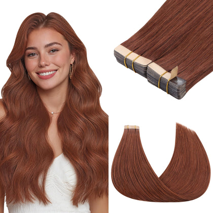 Extensions de cheveux GOO GOO 22 pouces couleur #33B auburn foncé cuivré vue de face