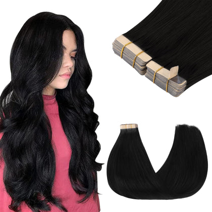 Extensions de cheveux GOO GOO 22 pouces couleur noire vue de face