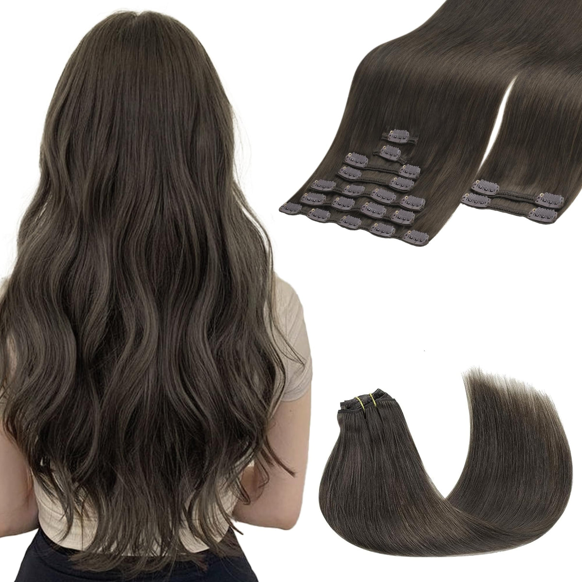 Extensions de cheveux GOO GOO 24 pouces marron mocha vue avant