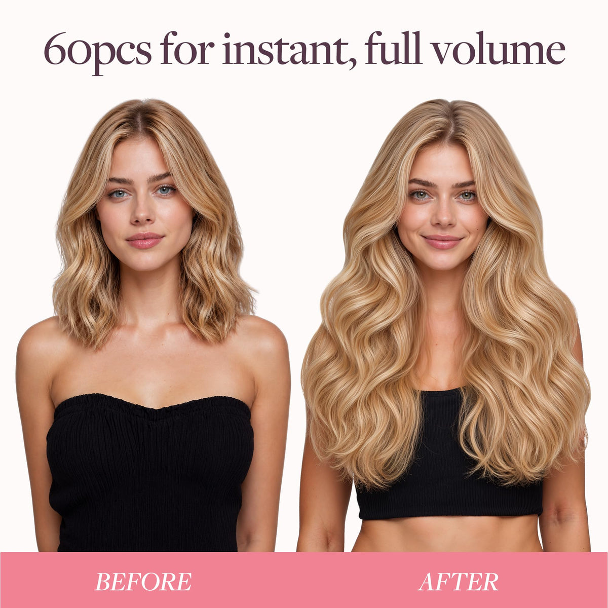 Extensions de cheveux GOO GOO 60 pièces, présentation de l'emballage
