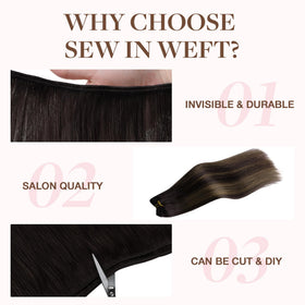Extensions de cheveux GOO GOO à double weft pour plus de volume