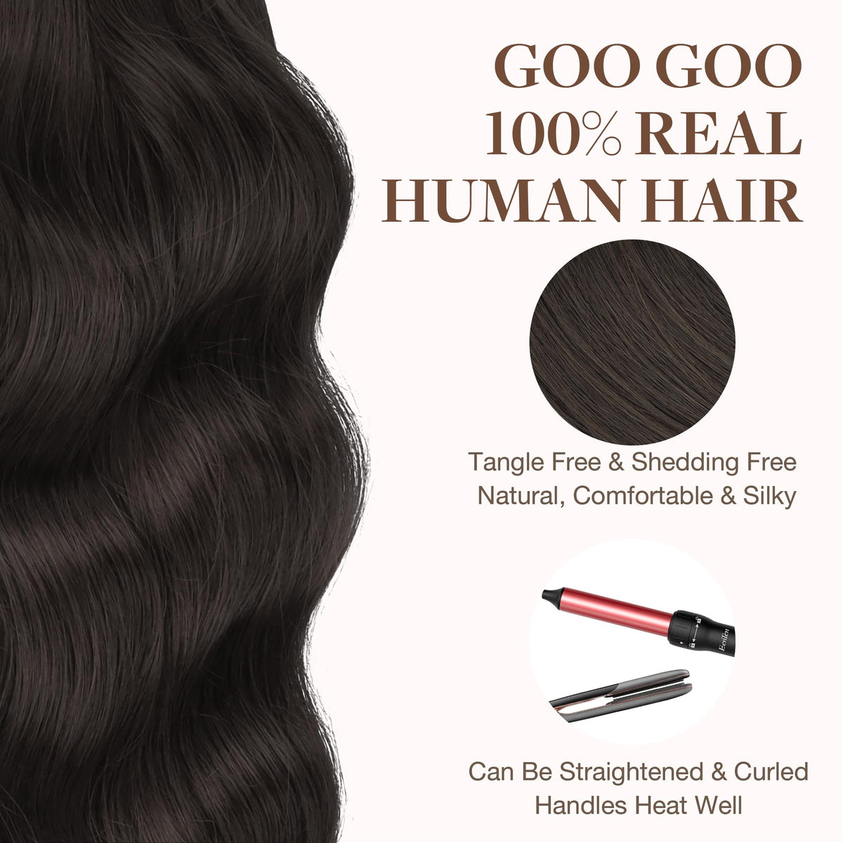 Extensions de cheveux GOO GOO après coiffage