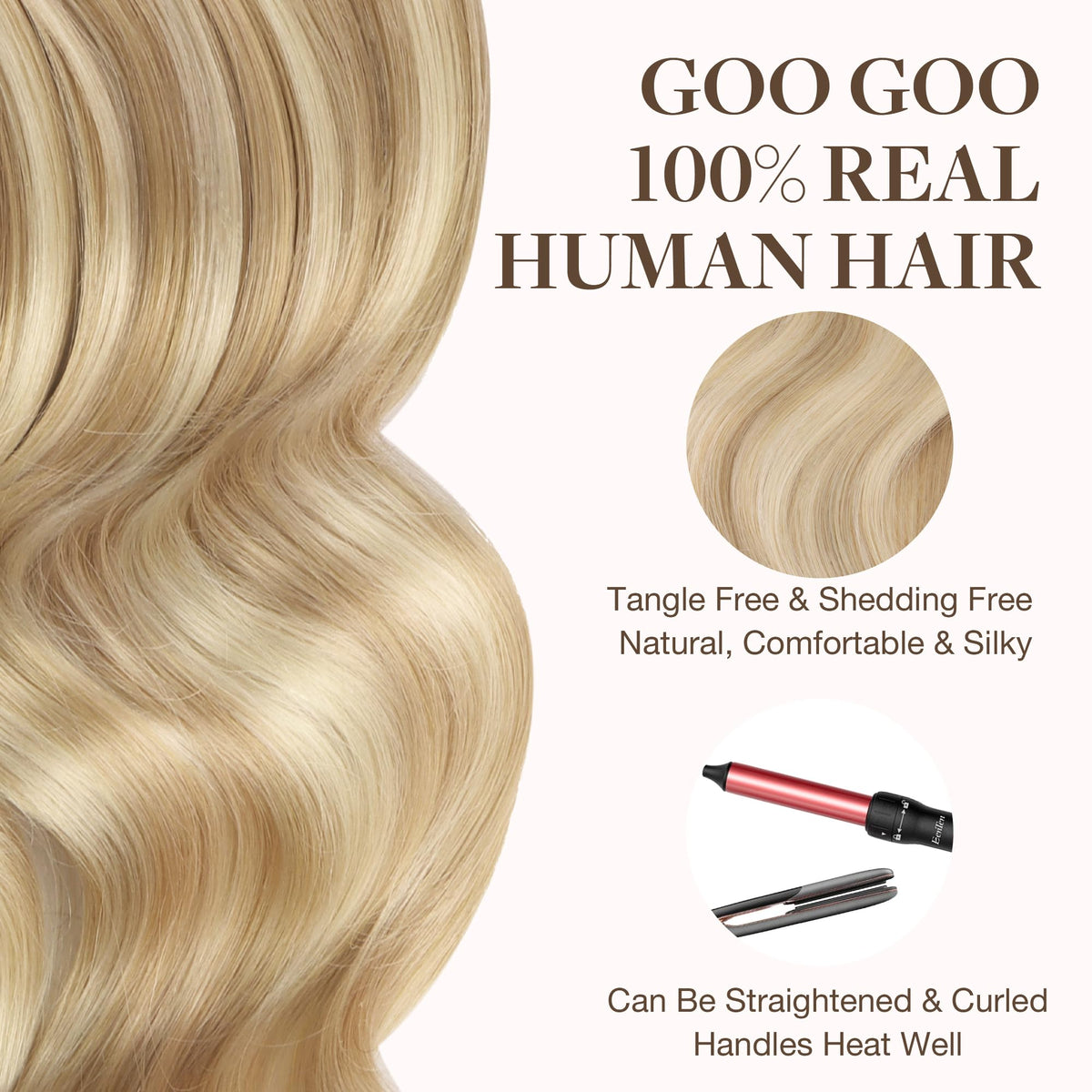 Extensions de cheveux GOO GOO avec un look naturel