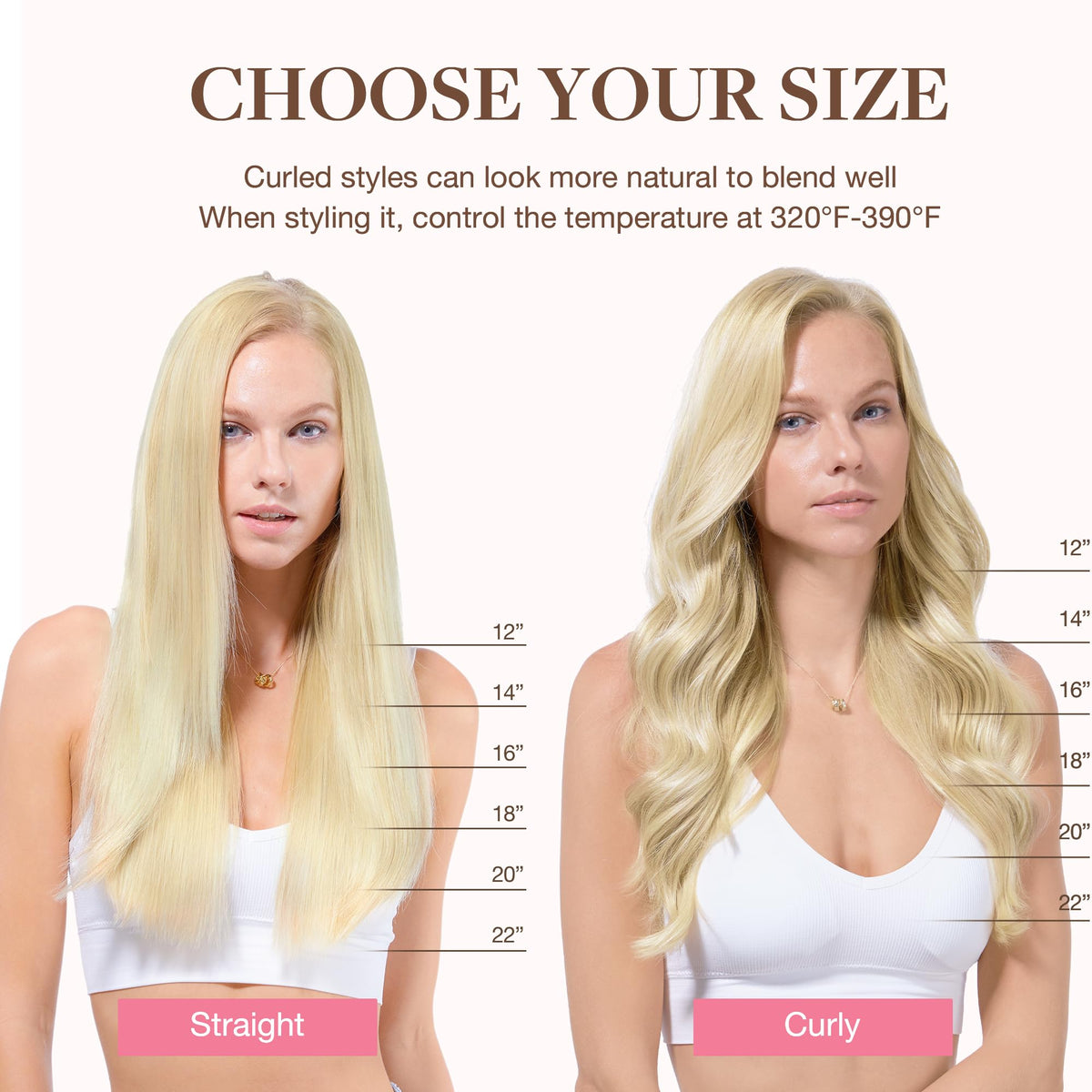 Extensions de cheveux GOO GOO blond platine avec éclairage naturel