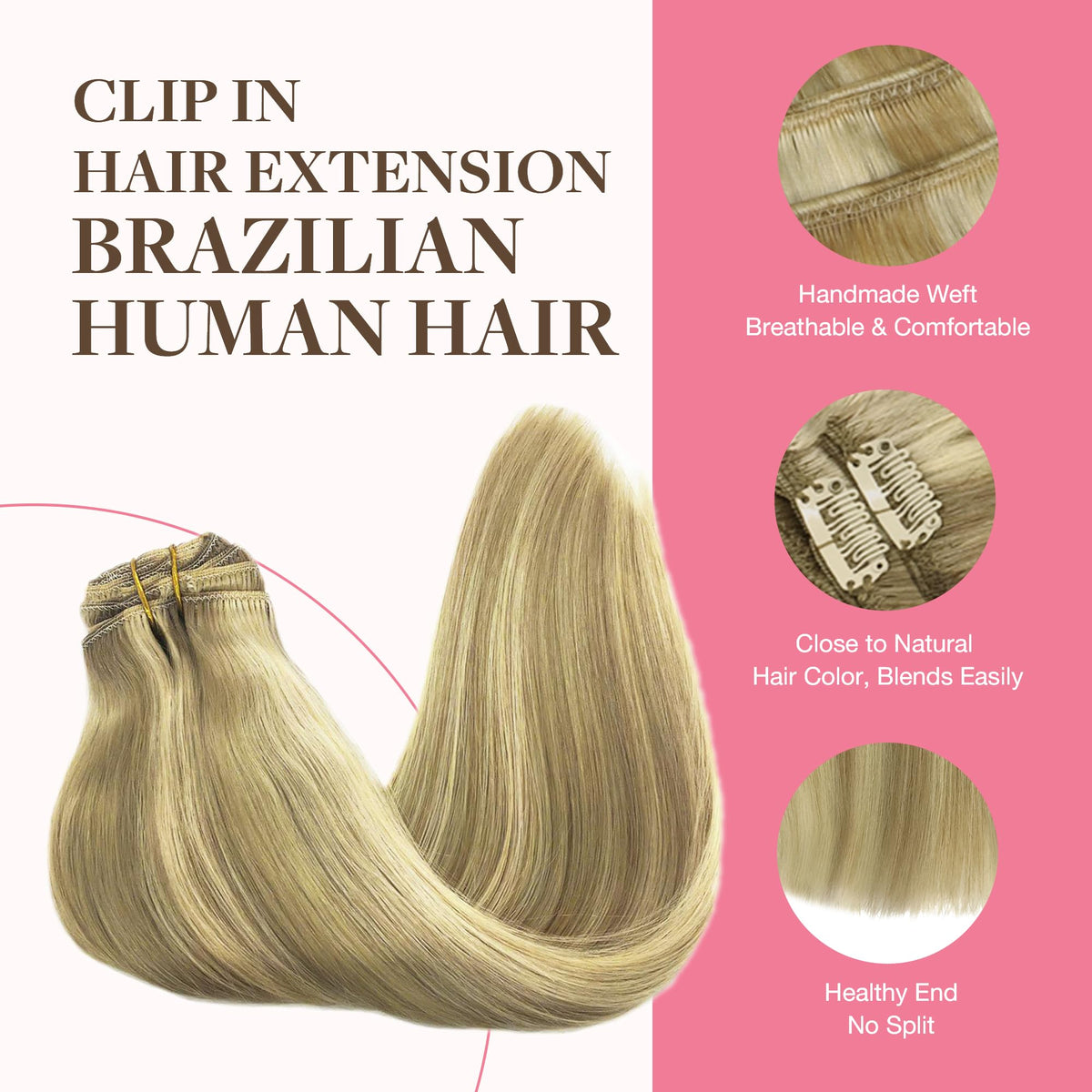 Extensions de Cheveux GOO GOO Clip-in 14 pouces sur un mannequin