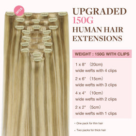 Extensions de Cheveux GOO GOO Clip-in 14 pouces vue des clips